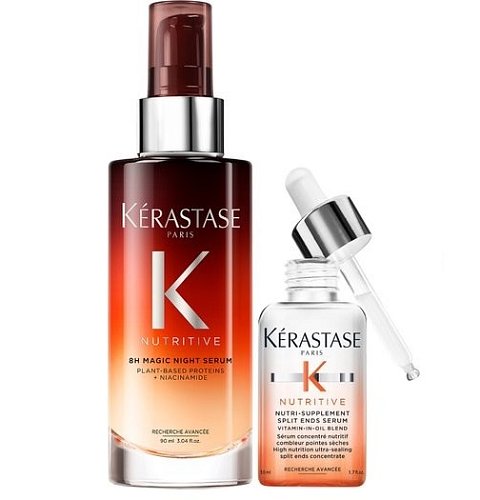 Набор для сухих волос - Kerastase Nutritive Duo (8H Magic Night Serum 90 мл + Nutri‑Supplement Split Ends 50 мл)