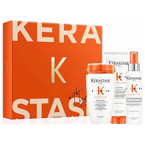 Подарочный набор: шампунь, молочко, термоактивный спрей-уход - Kerastase Nutritive Fondant Holidays